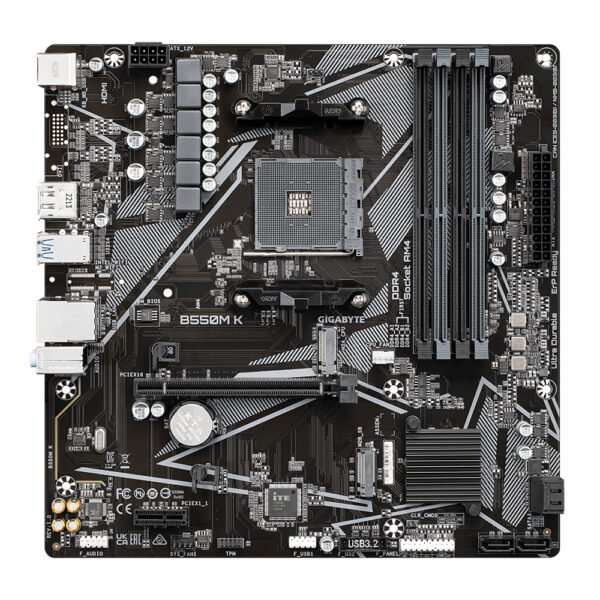 Placa base gigabyte b550m k am4 m - atx -  4x ddr4 -  4x sata3 -  4x usb 3.2 -  4x usb 2.0 - Imagen 2