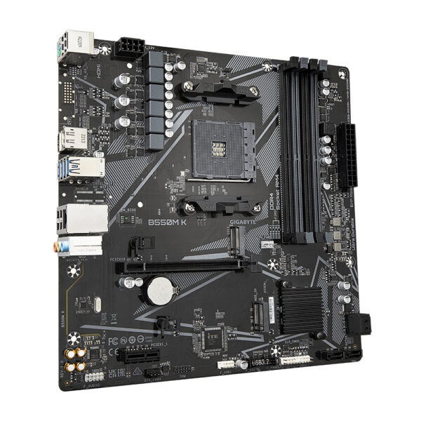 Placa base gigabyte b550m k am4 m - atx -  4x ddr4 -  4x sata3 -  4x usb 3.2 -  4x usb 2.0 - Imagen 3