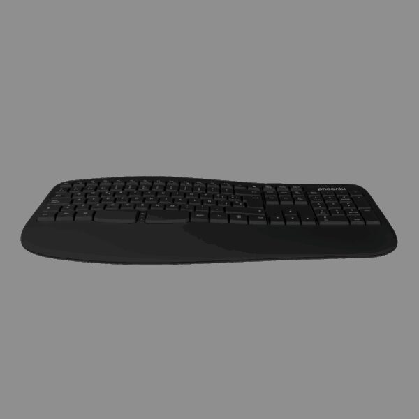 Phoenix k201 teclado ergonomico inalambrico 2.4ghz negro - Imagen 3