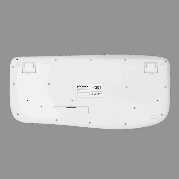 Phoenix k201 teclado ergonómico inalámbrico 2.4ghz blanco - Imagen 2