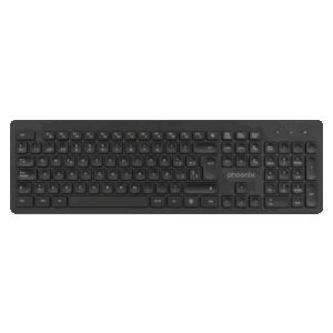 Teclado inalambrico qwerty phoenix k200 negro delgado