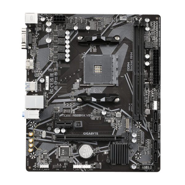 Placa base gigabyte a520m k v2 am4 m - atx -  2 x ddr4 -  4 x usb 3.2 -  2 x usb 2.0 -  1 x hdmi -  1 x d - sub -  1 x ps - 2 - Imagen 2