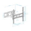 Soporte de pared tooq para pantallas 32 pulgadas -  70 pulgadas inclinable - Imagen 2
