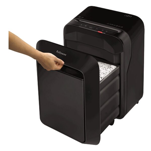 Destructora de papel fellowes lx211 negra microcorte 2x12mm - Imagen 3