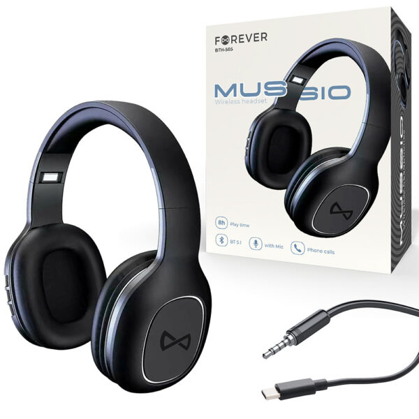Auriculares inalambricos forever bth - 505 color negro - Imagen 2
