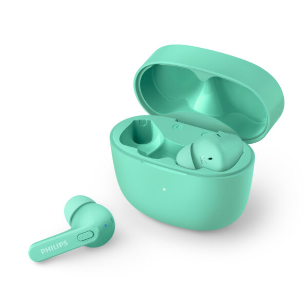 Auriculares bluetooth philips tat2206gr - 00 green ipx4 estuche de carga - Imagen 2