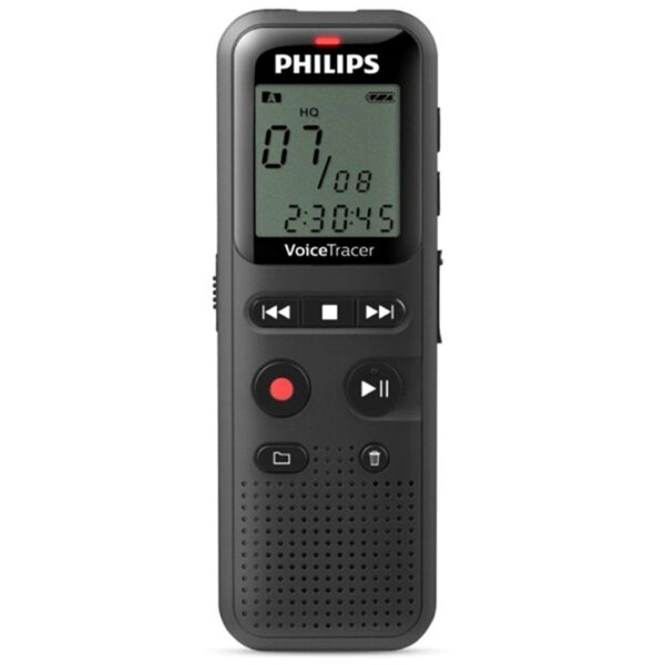 Grabadora de voz philips dvt1160 voice tracer 8khz 8gb color negro