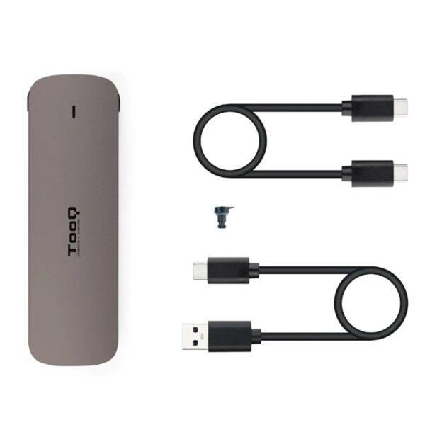 Carcasa disco duro tooq tqe - 2202br para ssd m.2 usb tipo c marron - Imagen 2