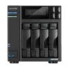 Servidor nas asustor tower 4 bay nas quad - core 2.0ghz dual 2.5gbe ports 4gb ram ddr4