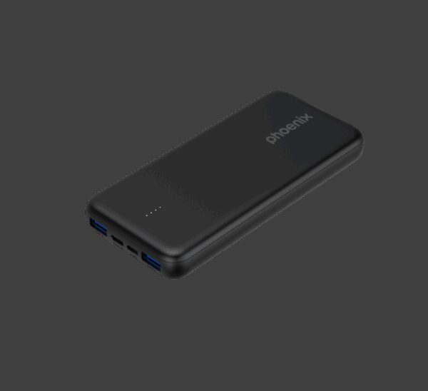Phoenix powerbank batería externa 10000mah con 2 usb carga rapida y 1 usb tipo c pd