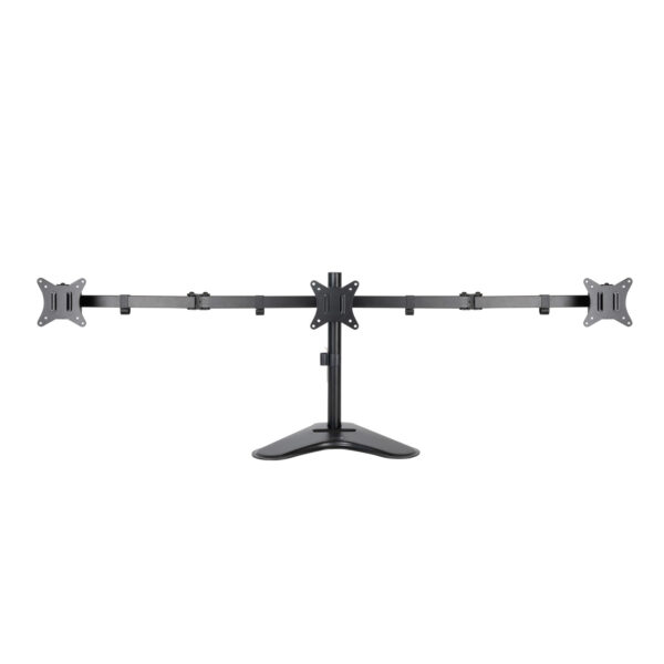Soporte mesa tooq 3 pantallas gira incli 3 brazos 17 - 27 negro - Imagen 2