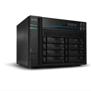 Servidor nas asustor tower 10 bay quad - core 8gb ddr4 10 gbe x 2 2.5 gbe x 2 usb 3.2