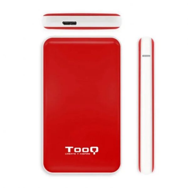 Carcasa disco duro tooq tqe - 2528r 2.5 pulgadas sata3 micro usb roja - Imagen 3