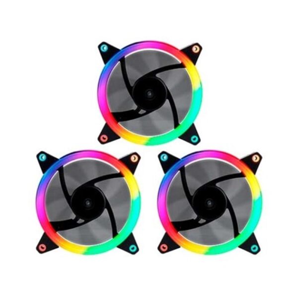 Kit ventiladores cpu gaming unykach ring led argb 3 x 120mm - Imagen 2