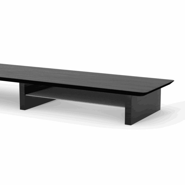 Phoenix harmony estante elevador de monitor en madera para escritorio negro con bandeja forrada en fieltro - Imagen 2