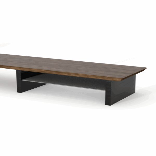 Phoenix harmony estante elevador de monitor en madera para escritorio walnut con bandeja forrada en fieltro - Imagen 2