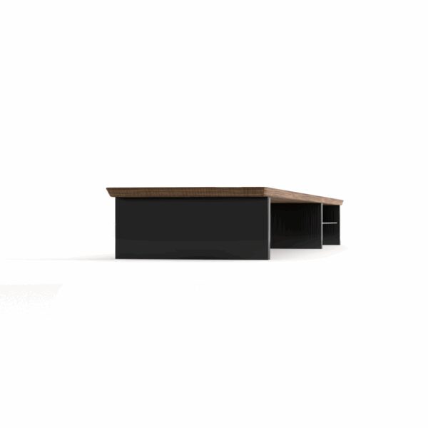 Phoenix harmony estante elevador de monitor en madera para escritorio walnut con bandeja forrada en fieltro - Imagen 3