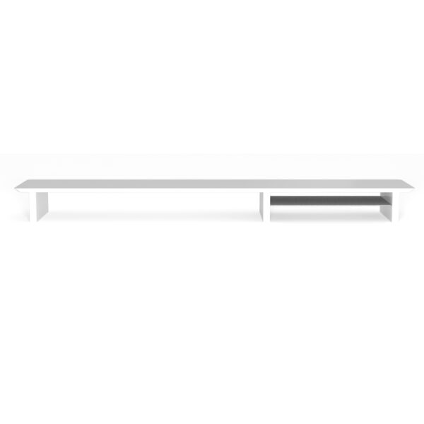 Phoenix harmony estante elevador de monitor en madera para escritorio blanco con bandeja forrada en fieltro