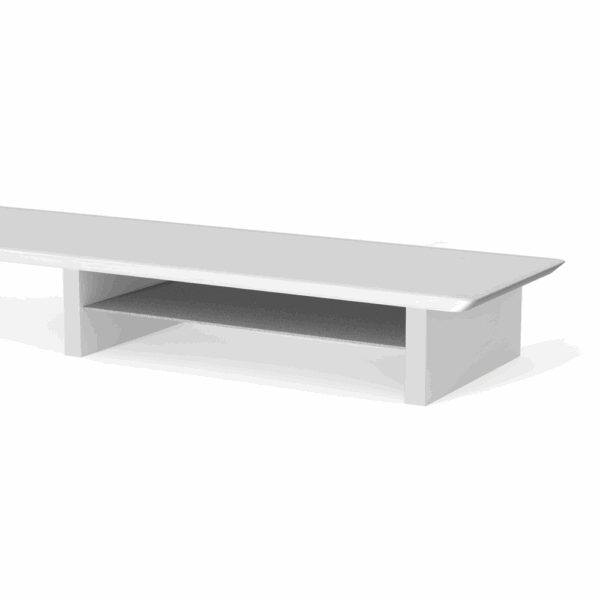 Phoenix harmony estante elevador de monitor en madera para escritorio blanco con bandeja forrada en fieltro - Imagen 2