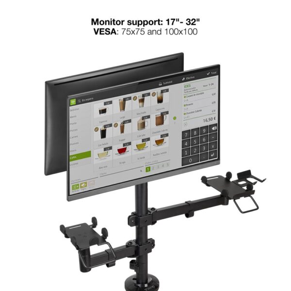 Soporte mesa tooq hasta 32 pulgadas vesa 100 x 100 max 9kg - brazo - Imagen 3