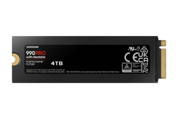 Disco duro interno solido ssd samsung 990 pro heatsink 4tb pcie 4.0 nvme - Imagen 2