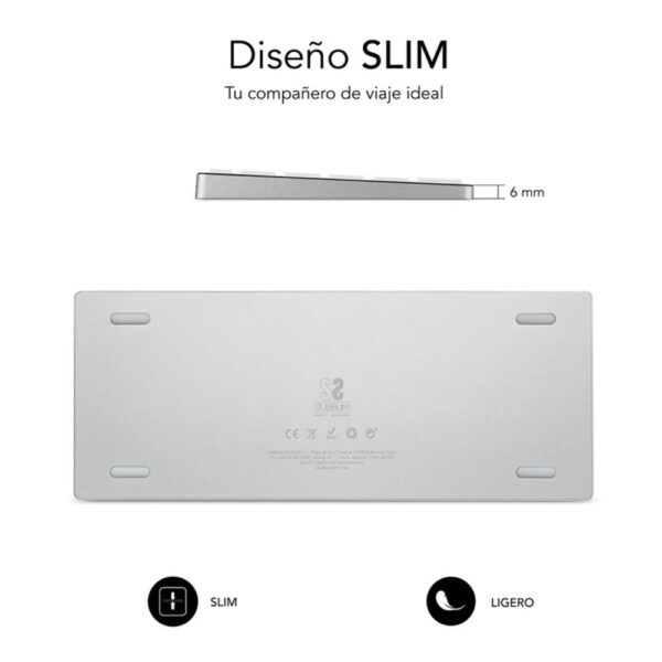 Teclado subblim keyboard advance compact inalambrico - Imagen 3