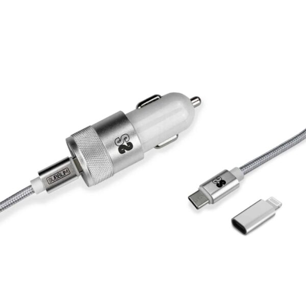 Cargador de coche subblim subchg - 5cpd10 20w usb tipo a - usb tipo c - Imagen 2