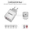Cargador de pared subblim subchg - 3wpd10 25w usb tipo c - usb tipo a - Imagen 2