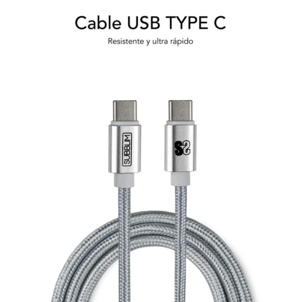 Cargador de pared subblim subchg - 3wpd10 25w usb tipo c - usb tipo a - Imagen 3