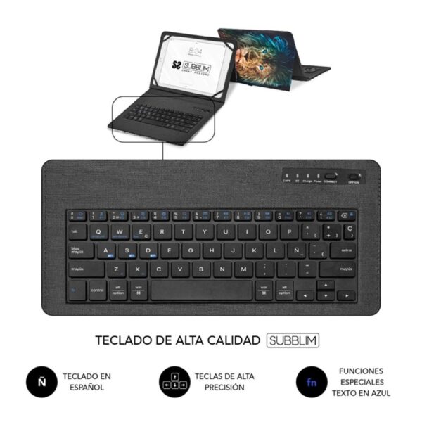 Funda + teclado subblim keytab pro 11 pulgadas trendy leon - Imagen 3