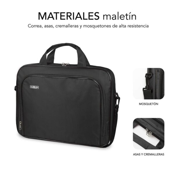 Maletin subblim oxford para portatil 15.4 pulgadas - 16 pulgadas negro - Imagen 3