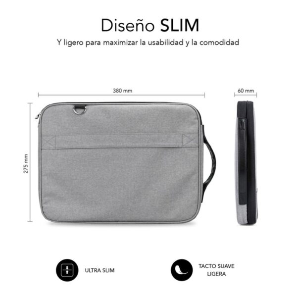 Funda subblimi advance laptop sleeve para portatil 13.3 pulgadas - 14 pulgadas gris - Imagen 3