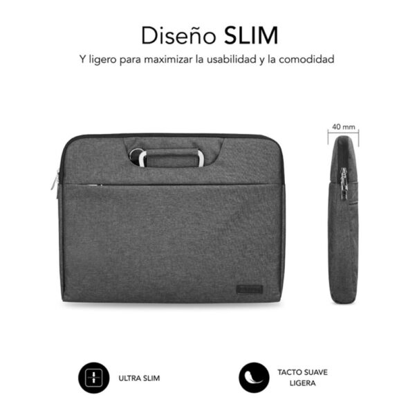 Funda subblim business laptop sleeve para portatil 15.6 pulgadas gris - Imagen 2