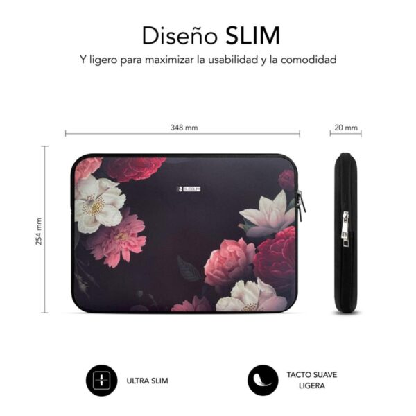 Funda subblim trendy sleeve para portatil 13.3 pulgadas - 14 pulgadas neo flowers - Imagen 3