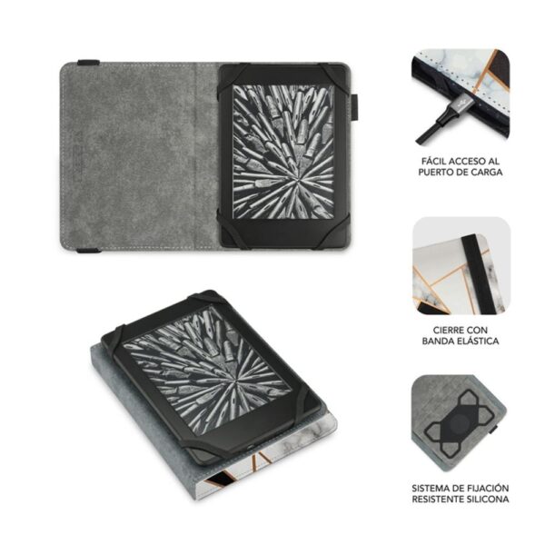 Funda subblim clever ebook case 6 pulgadas marmol negro - Imagen 2
