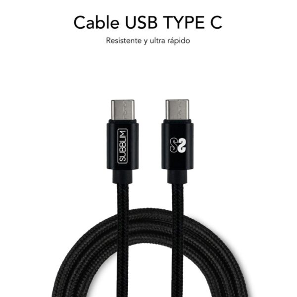 Cargador subblim 25w usb tipo a - usb tipo c + cable usb tipo c + adaptador lightning - Imagen 3