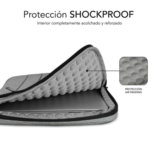 Funda subblim air padding 360 sleeve para portatil 15.6 pulgadas gris - Imagen 2