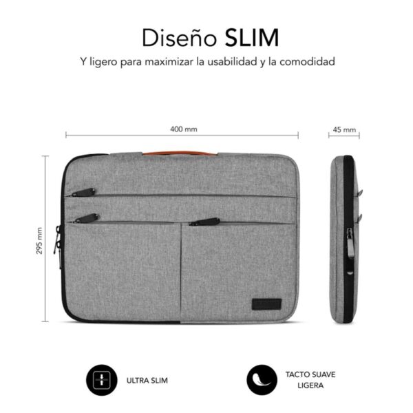 Funda subblim air padding 360 sleeve para portatil 15.6 pulgadas gris - Imagen 3