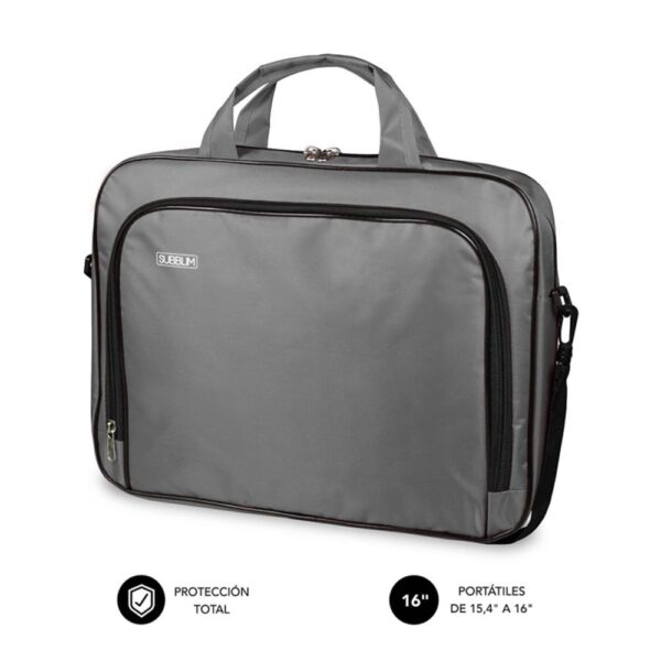 Maletin subblim oxford para portatil 15.4 pulgadas - 16 pulgadas gris