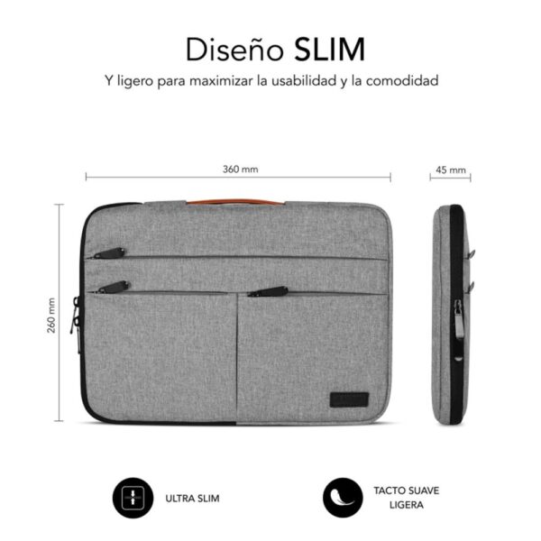 Funda subblim air padding 360 sleeve para portatil 13.3 pulgadas - 14 pulgadas gris - Imagen 3