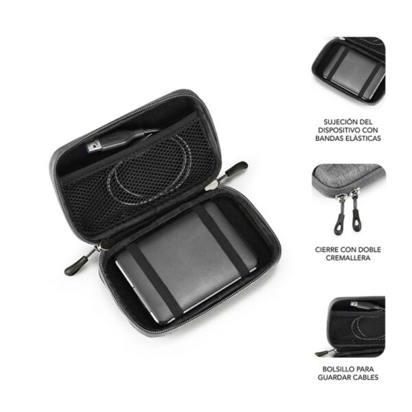 Funda subblim hdd business case para disco duro 2.5 pulgadas gris - Imagen 2