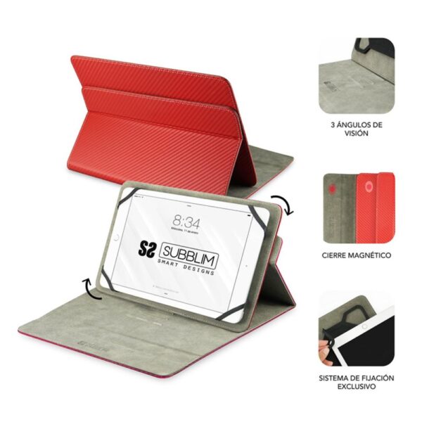 Funda subblim rotate 360 executive case para tablet 10.1 pulgadas rojo - Imagen 2