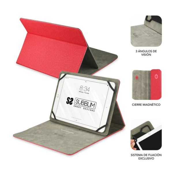 Funda subblim clever para stand tablet 10.1 pulgadas rojo - Imagen 2