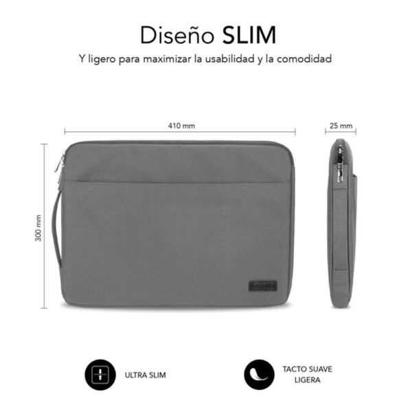 Funda subblim urban laptop sleeve para portatil 15.6 pulgadas gris - Imagen 3