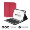 Funda + teclado subblim keytab pro para tablet 10.1 pulgadas rojo