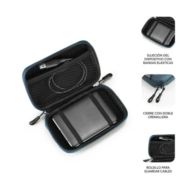 Funda subblim hdd business case para disco duro 2.5 pulgadas azul oscuro - Imagen 2
