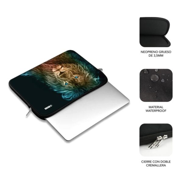 Funda subblim trendy sleeve para portatil 15.6 pulgadas neo leon - Imagen 2