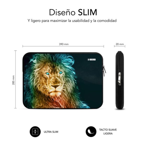 Funda subblim trendy sleeve para portatil 15.6 pulgadas neo leon - Imagen 3