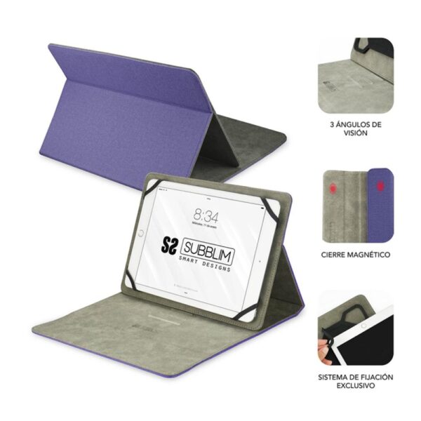 Funda subblim clever stand case para tablet 10.1 pulgadas purpura - Imagen 2