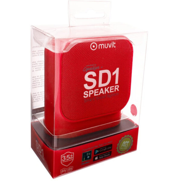 Altavoz muvit sd1 tela rojo - Imagen 2